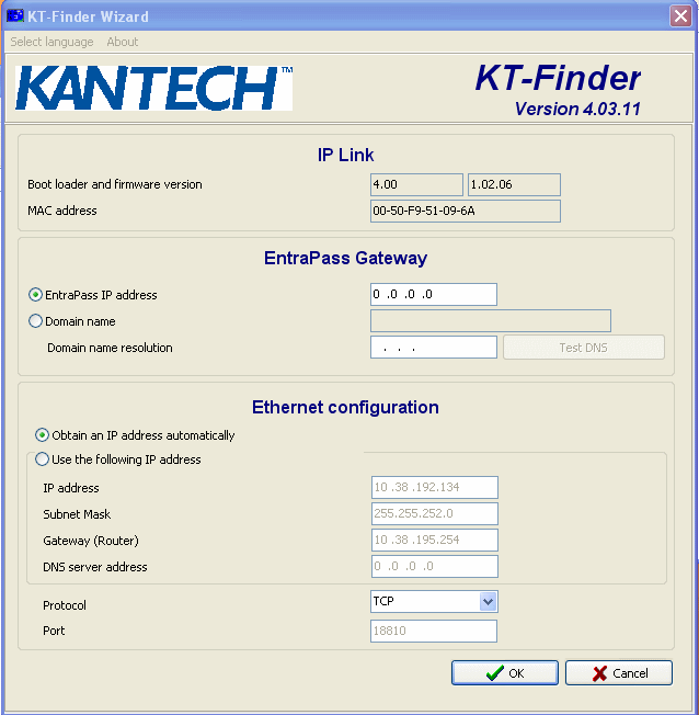 KT-Finder IP link